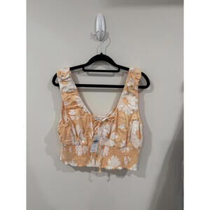 American Eagle Floral Crop Top in Peach
